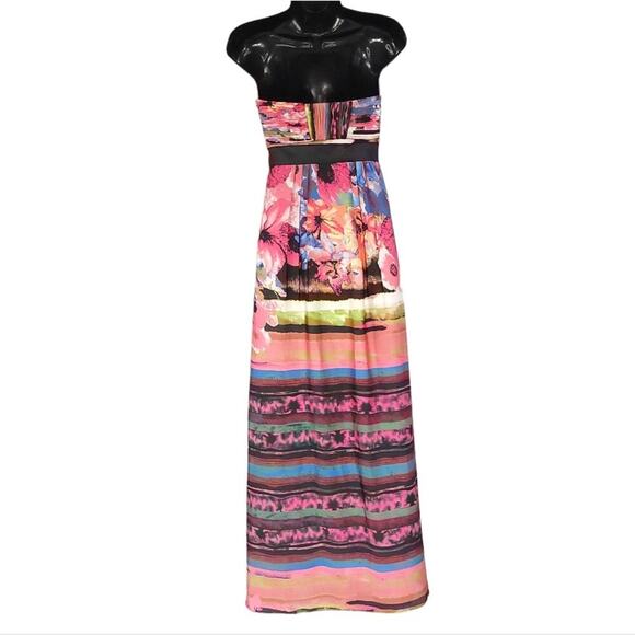Sue Wong Floral Maxi Dress Multicolor - Picture 6 of 16